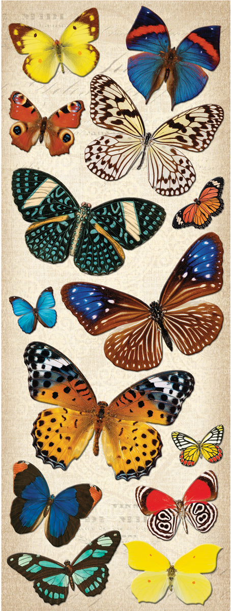K & Company Adhesive Chipboard Natural Butterflies