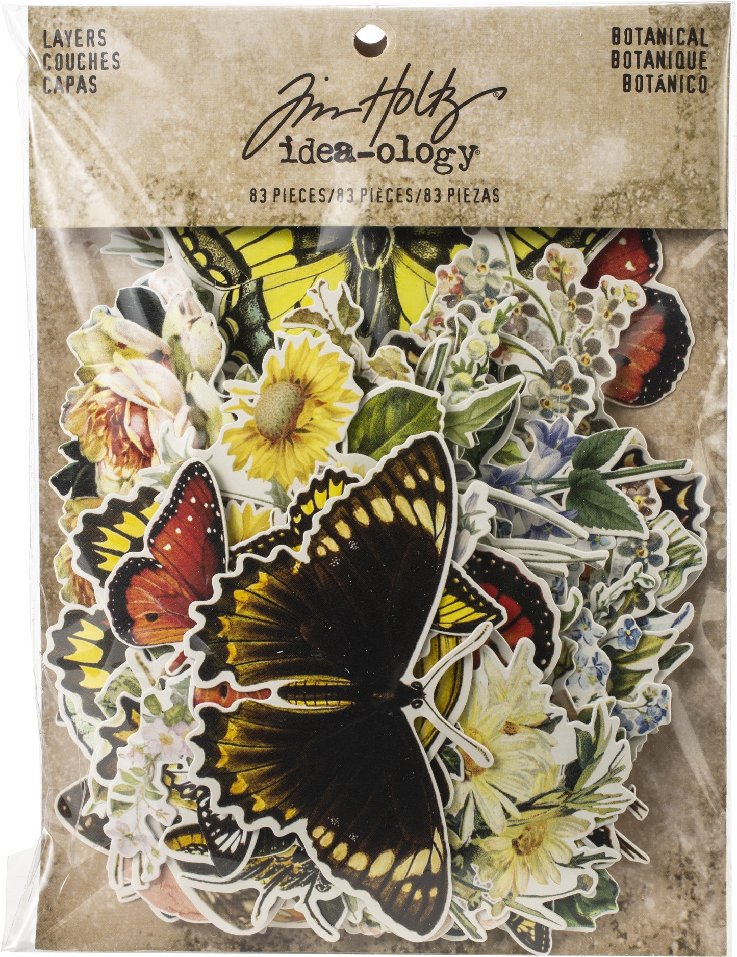 Tim Holtz Botanical Layers Die-Cuts 83/Pkg