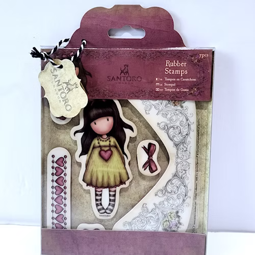 Santoro Large Rubber Stamps Heartfelt