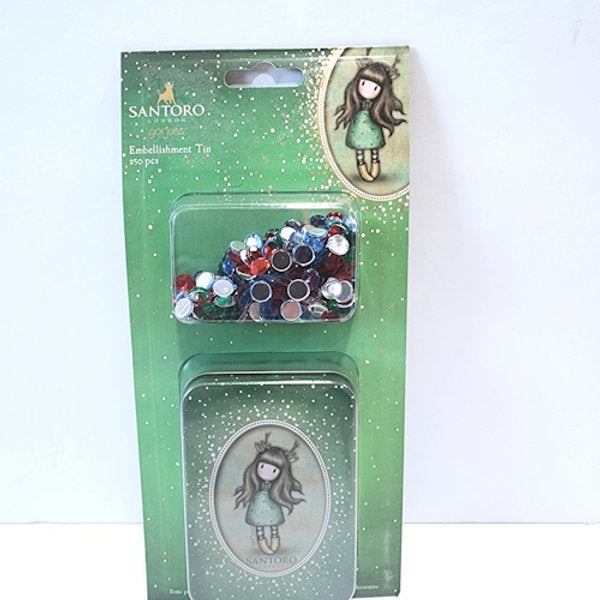 Santoro Doe Eyed Embellishment Tin 250pc