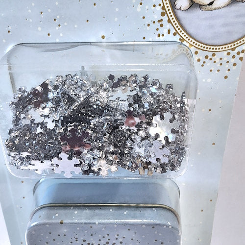Santoro Winter Friend Embellishment Tin 200pc