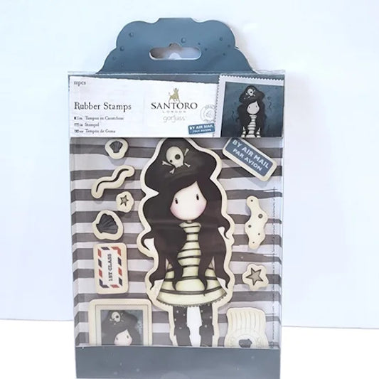 Santoro Rubber Stamps Piracy 11 pc