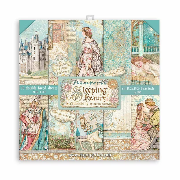 Stamperia Sleeping Beauty 6 x 6 Paper Pack