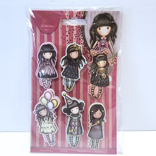 Santoro 3D Stickers 6pc
