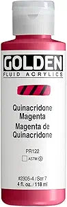 Golden Fluid Acrylic 4OZ QUINACRIDONE MAGENTA