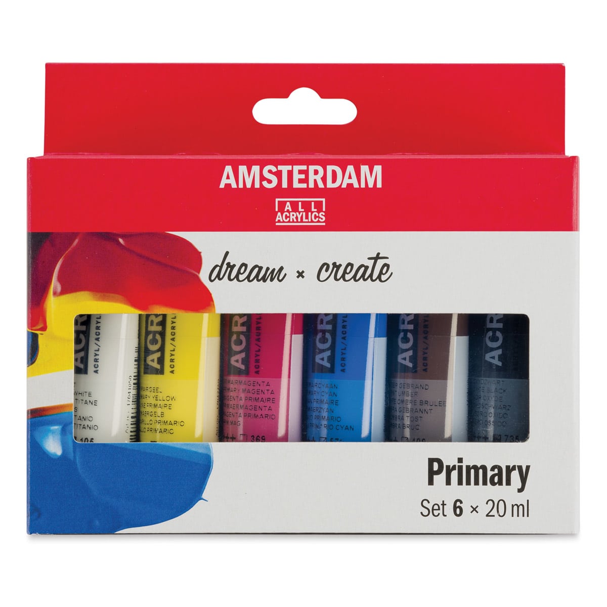 AMSTERDAM STANDARD ACRYLIC 6X20ML PRIMARY COLORS SET