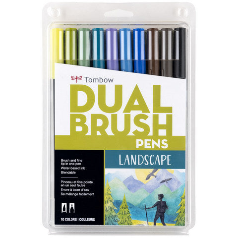 Tombow Dual Brush Pens Landscape 10 pk