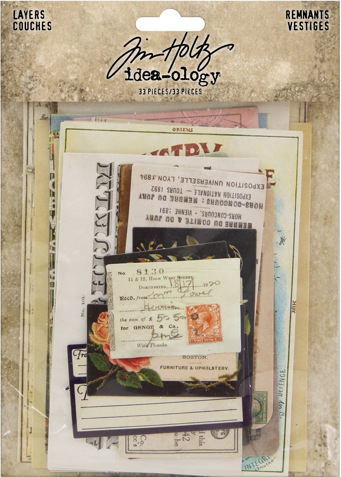 Tim Holtz Layers Remnants 33/Pkg