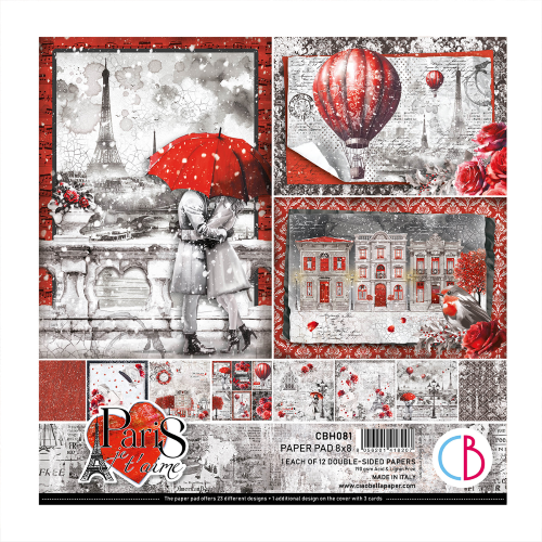 Ciao Bella Paris je t'aime 8 x 8 Paper Pad