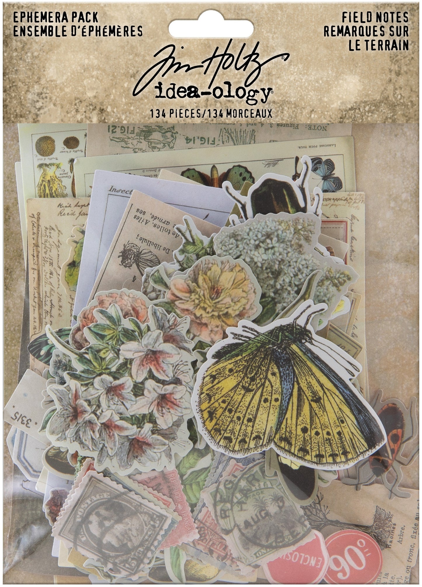 Tim Holtz Ephemera Pack 134/Pkg Field Notes