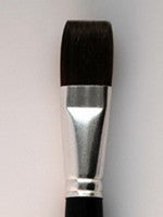 Silver Brush Black Pearl Mightlon Synthetic Brushes for Mixed Media Oils & Acrylics