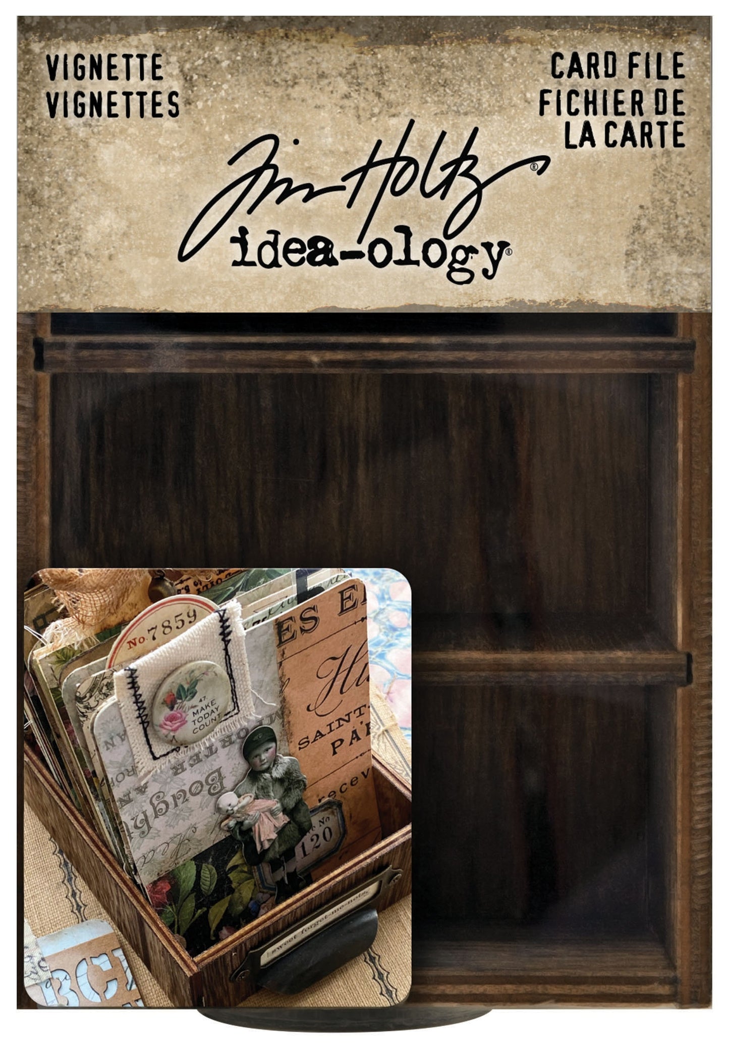 Tim Holtz Idea-Ology Wooden Vignette Card File