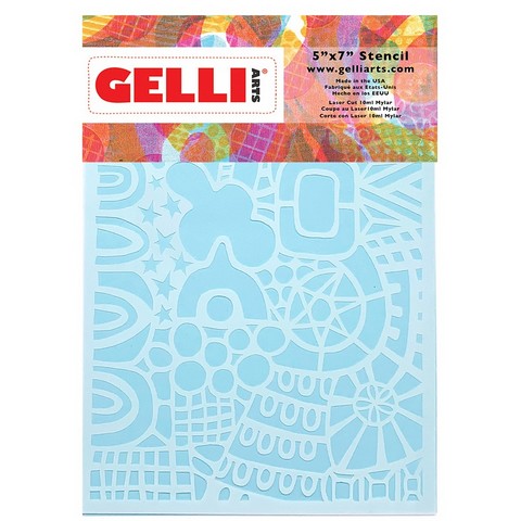 Gelli Arts 5x7 Stencil Wonderland