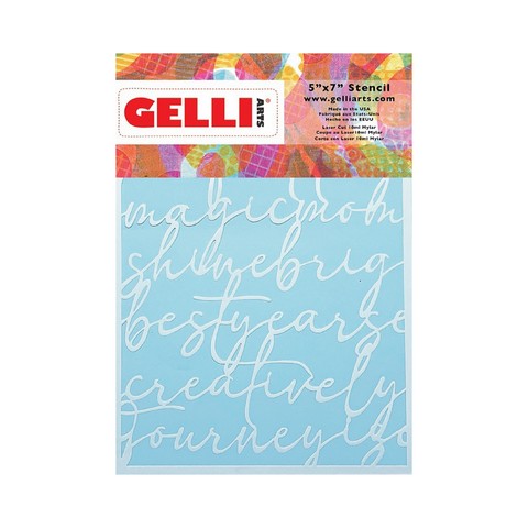 Gelli Arts 5x7 Stencil Script