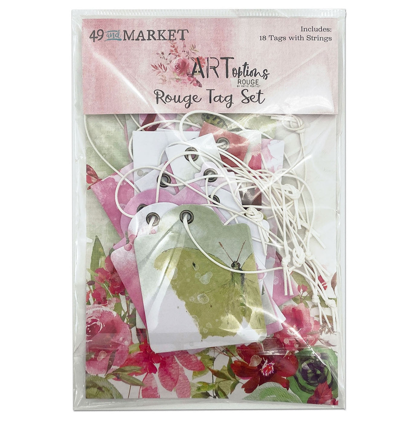 ARToptions Rouge Tag Set 18 Tags With Strings