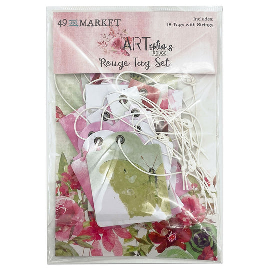 ARToptions Rouge Tag Set 18 Tags With Strings