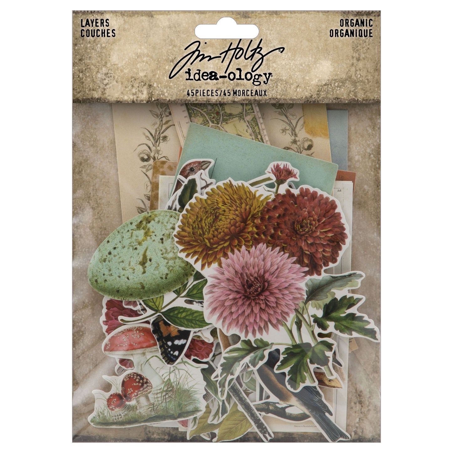 Tim Holtz Die-Cuts 45/Pkg Organic