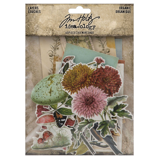 Tim Holtz Die-Cuts 45/Pkg Organic