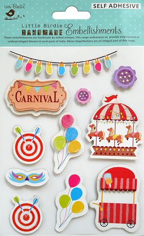 Little Birdie Handmade Embellishments Carnival
