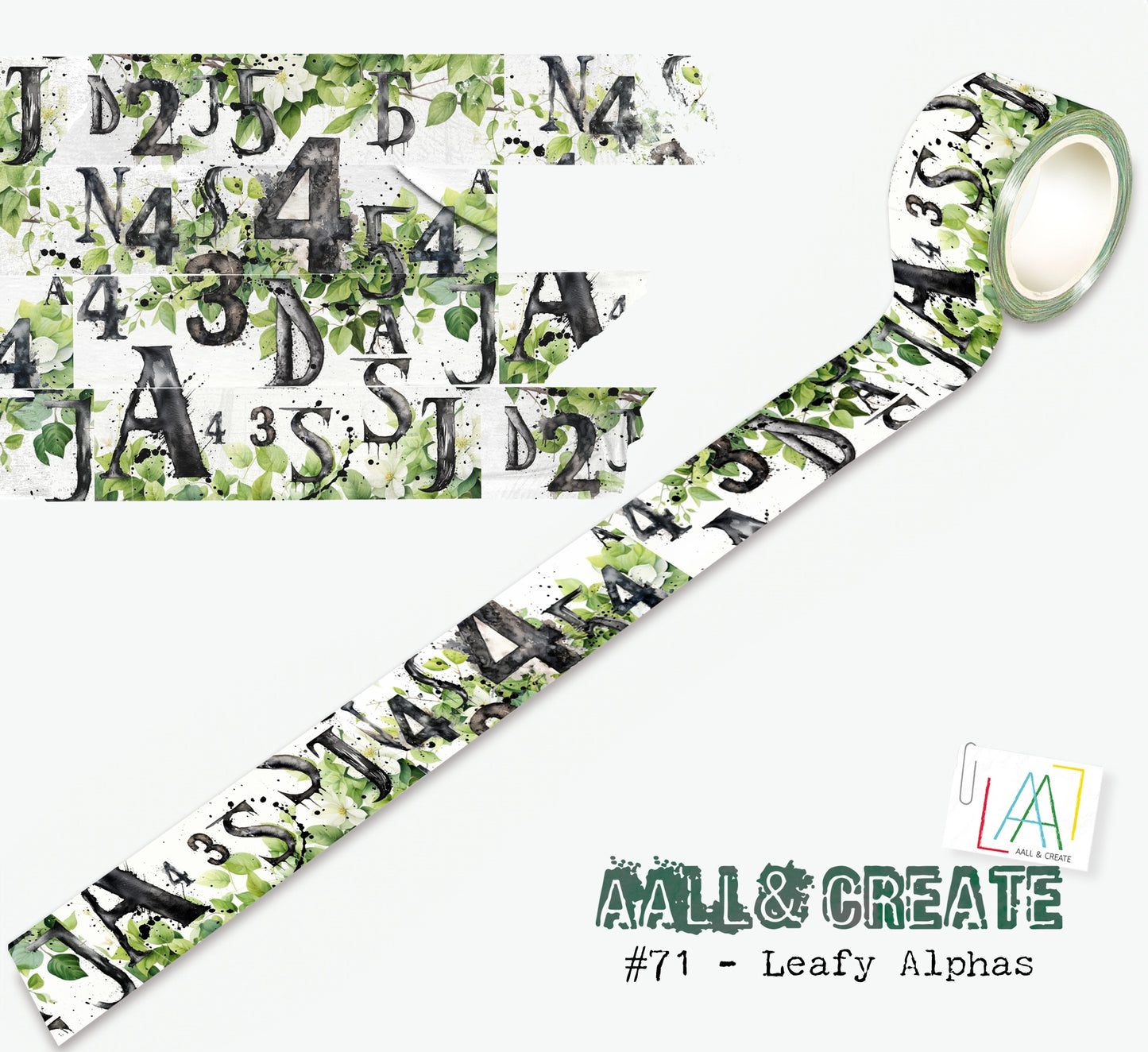 AALL & Create Layer-It-Up Washi Tape Leafy Alphas