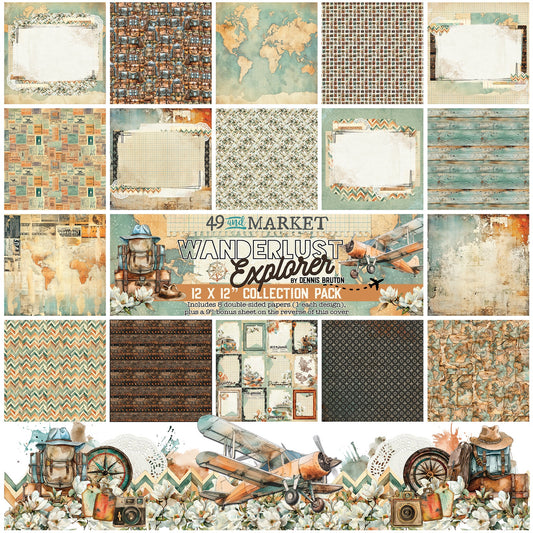 49 and Market Collection Pack 12"X12" Wanderlust Explorer