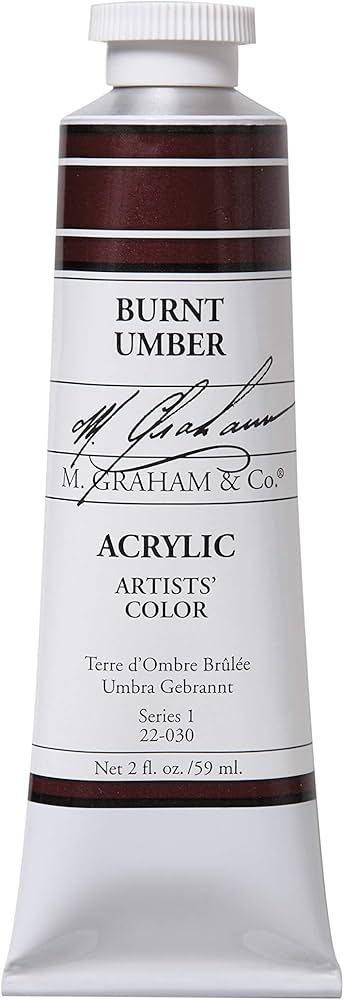 M Graham Artists Color Acrylic Burnt Umber 59 ml