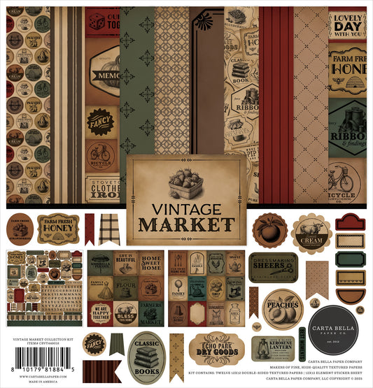 Carta Bella Vintage Market Collection Kit