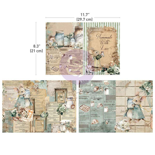 Prima Marketing A4 Decoupage Sheets 3/PKG