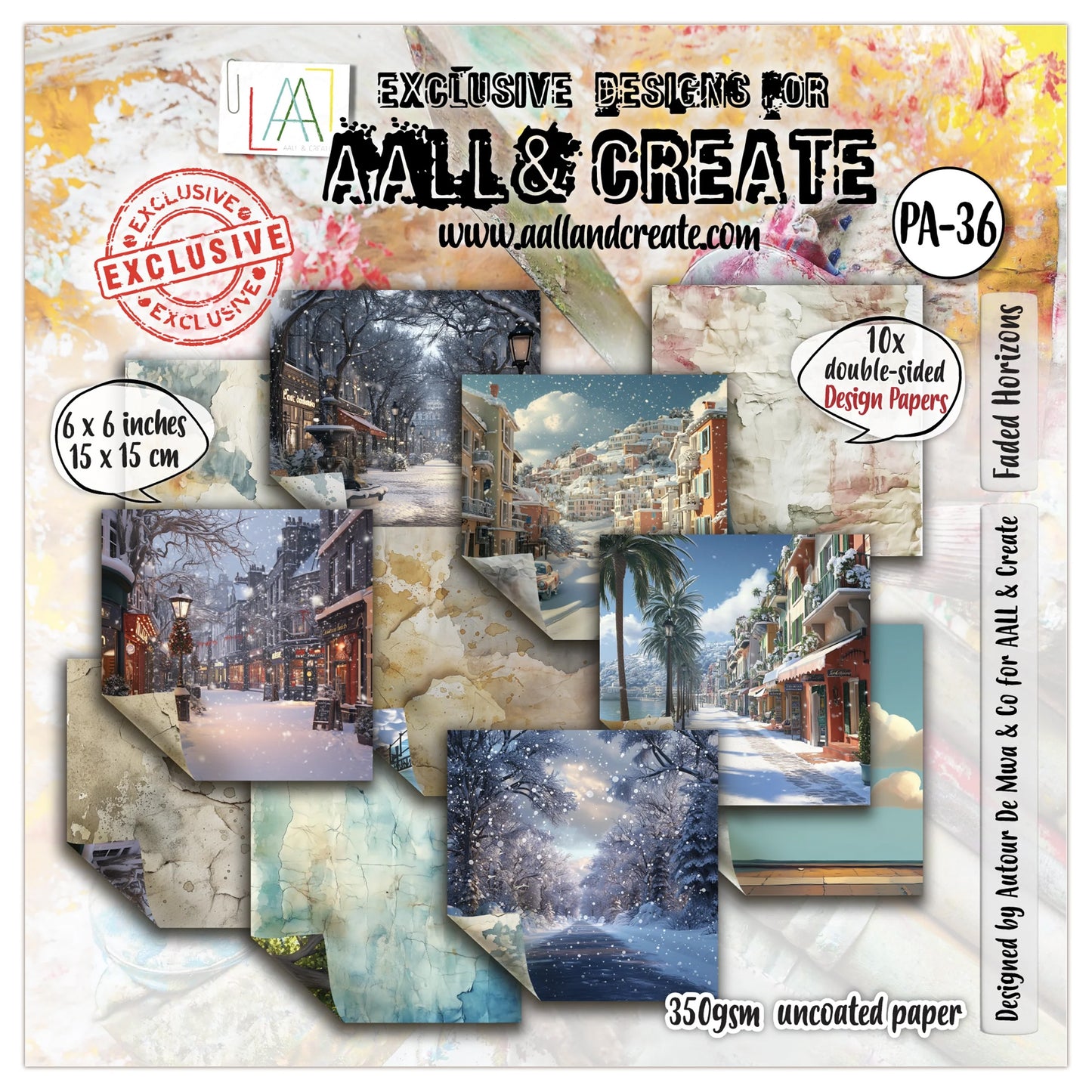 AALL & Create Design Double-Sided Cardstock 6"x6" Faded Horizons