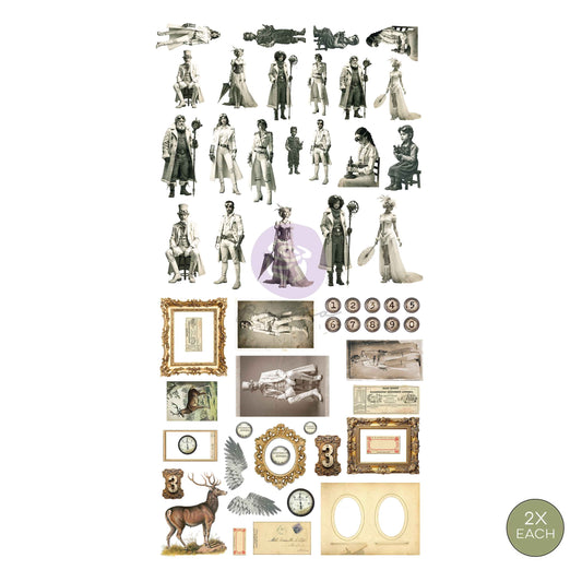 Finnabair Ephemera 112/Pkg  Steam and Frost