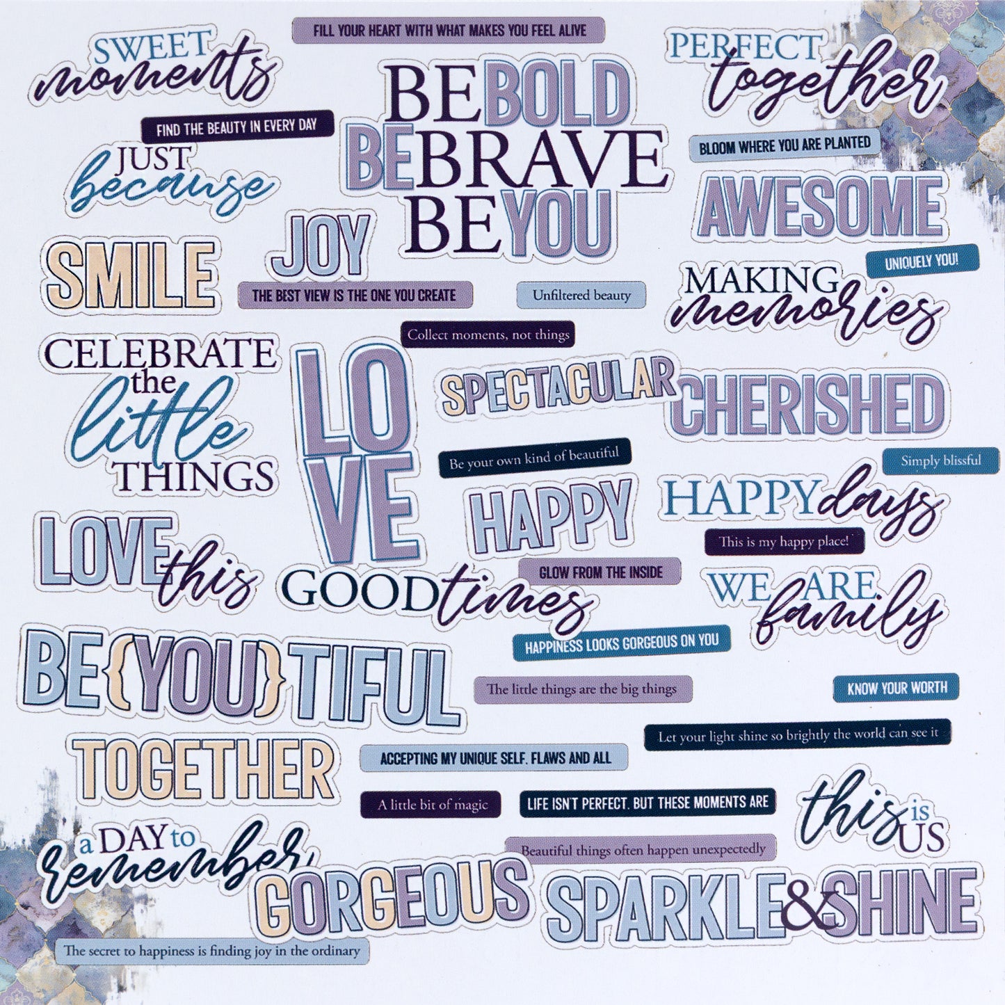 49 and Market Chipboard Set Sentiments Plume & Petal