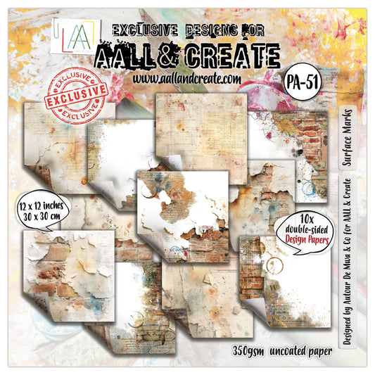 AALL & Create Design Double-Sided Cardstock 12"X12" Surface Marks