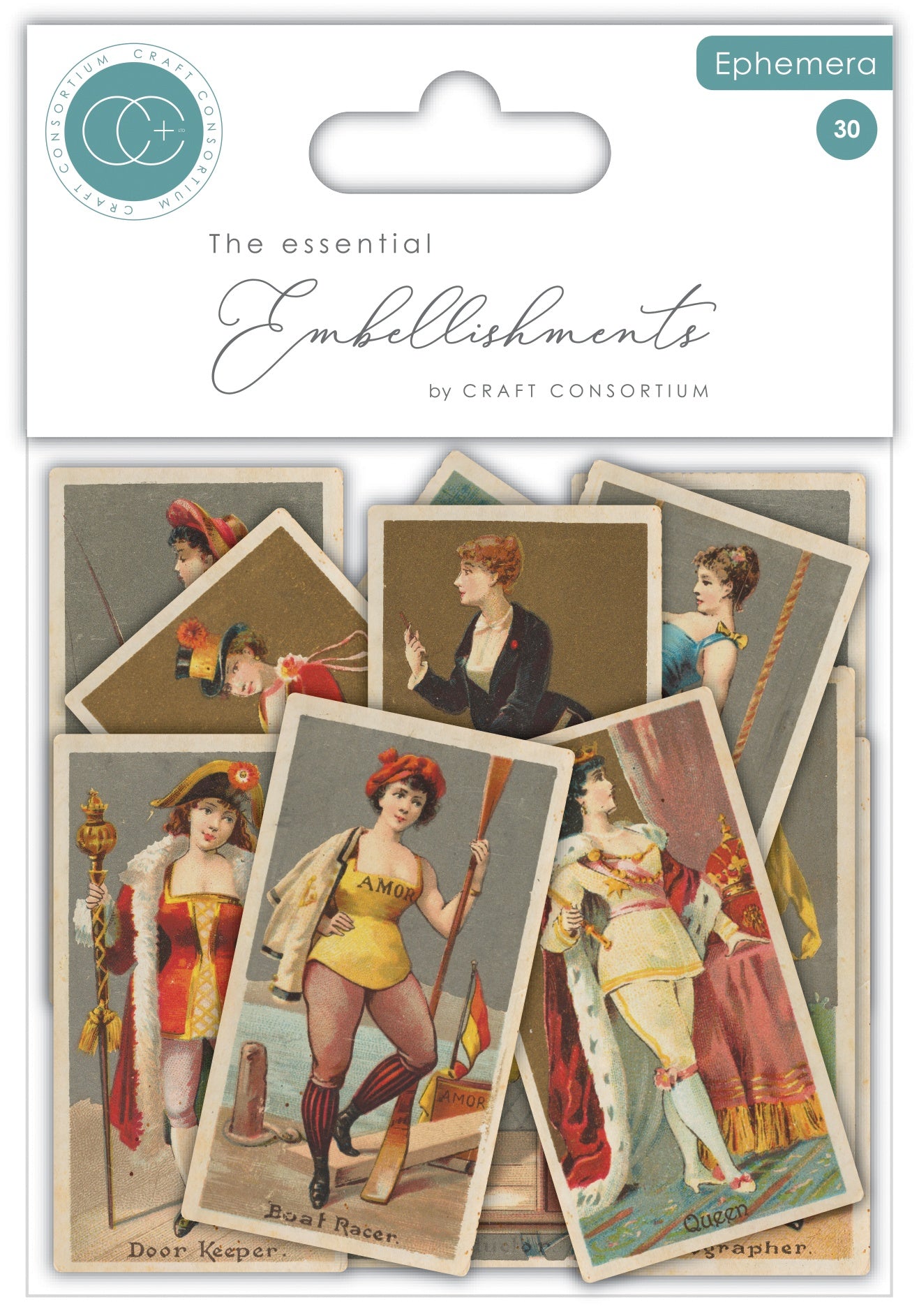 Craft Consortium The Collector Ephemera Ladies 30/Pkg