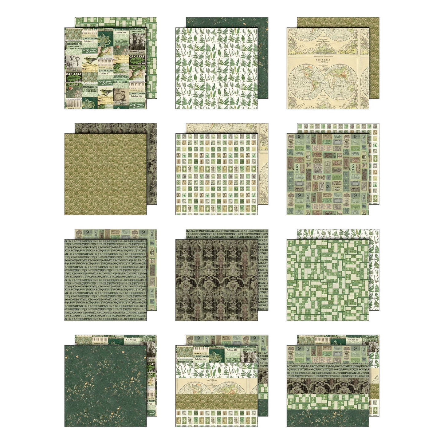 Tim Holtz Palette Collection Green 8 x 8