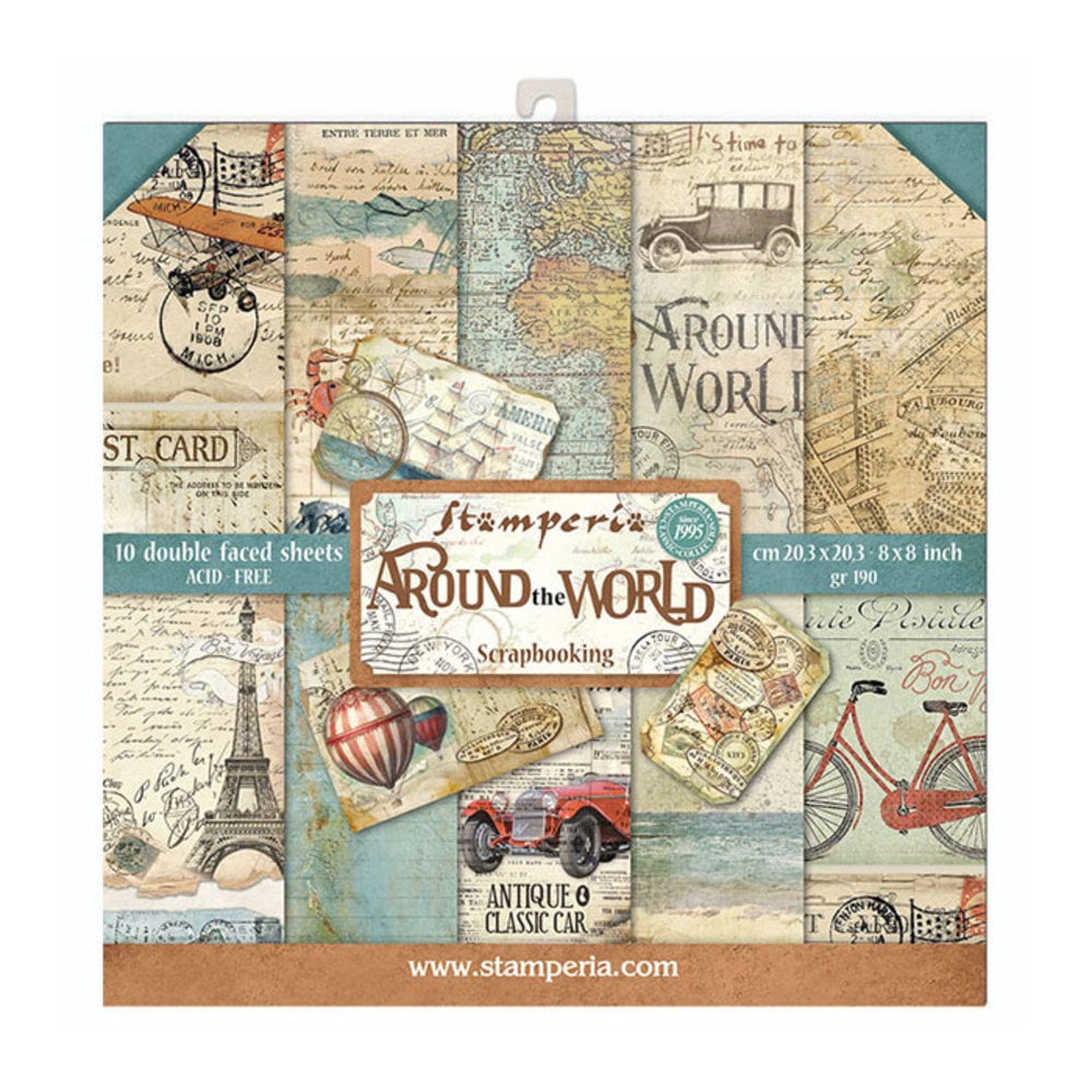 Stamperia Around the World 8 x 8 Paper Pack