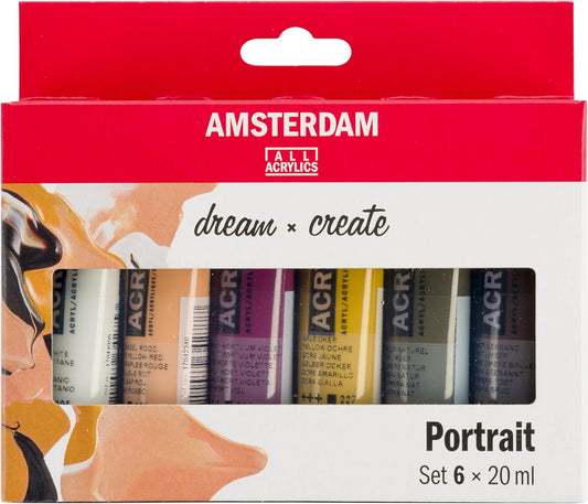 AMSTERDAM STANDARD ACRYLIC 6X20ML PORTRAIT COLORS SET
