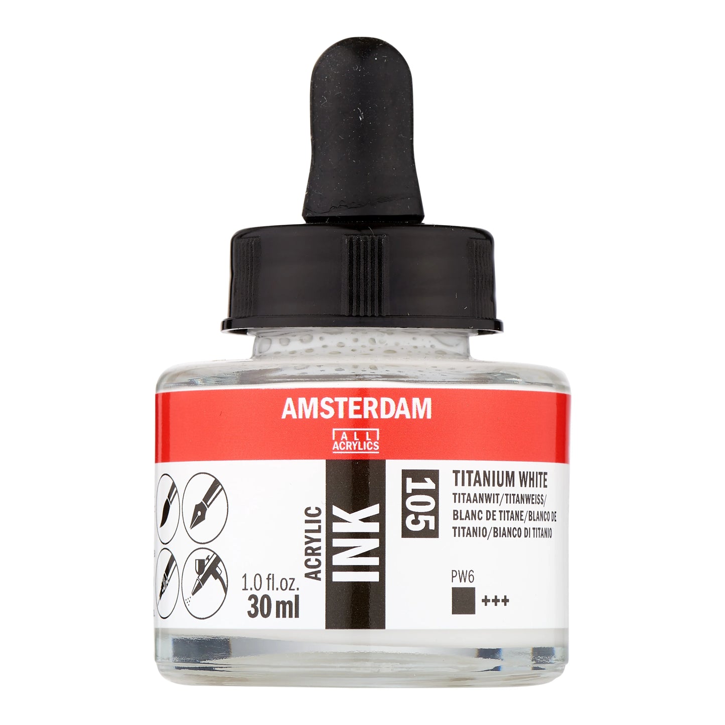 AMSTERDAM ACRYLIC INK 30ML TITANIUM WHITE