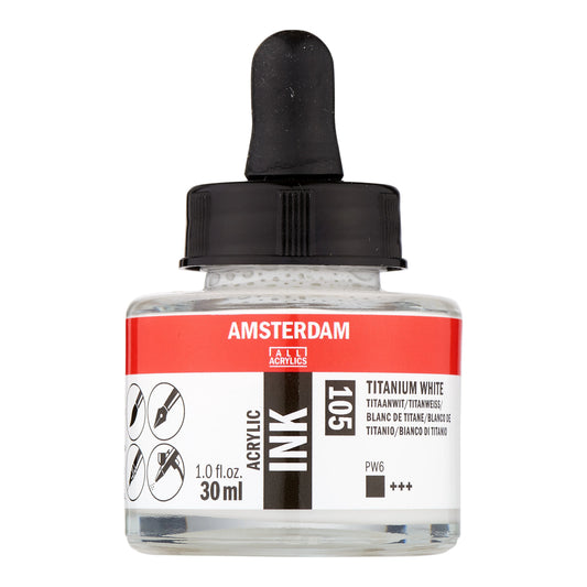 AMSTERDAM ACRYLIC INK 30ML TITANIUM WHITE