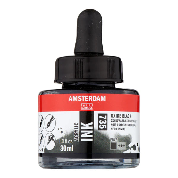 AMSTERDAM ACRYLIC INK 30ML OXIDE BLACK