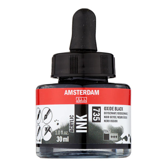 AMSTERDAM ACRYLIC INK 30ML OXIDE BLACK