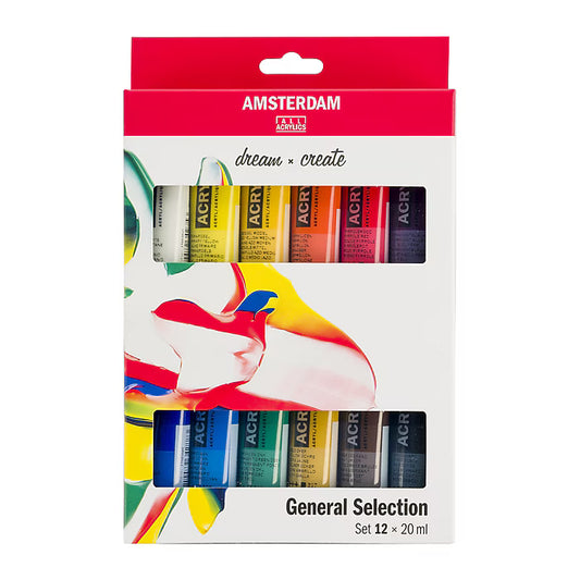 Amsterdam Acrylics General Selection Color Set 12X20ML