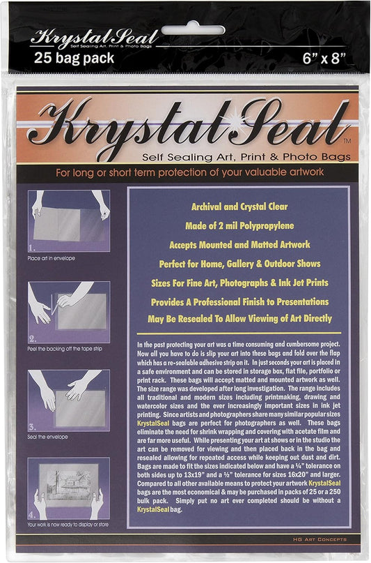 KRYSTAL SEAL BAGS 6X8 INCHES 25 PACK