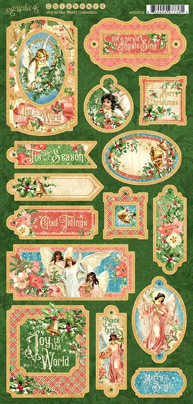 Graphic45 Joy to the World Collection Chipboard