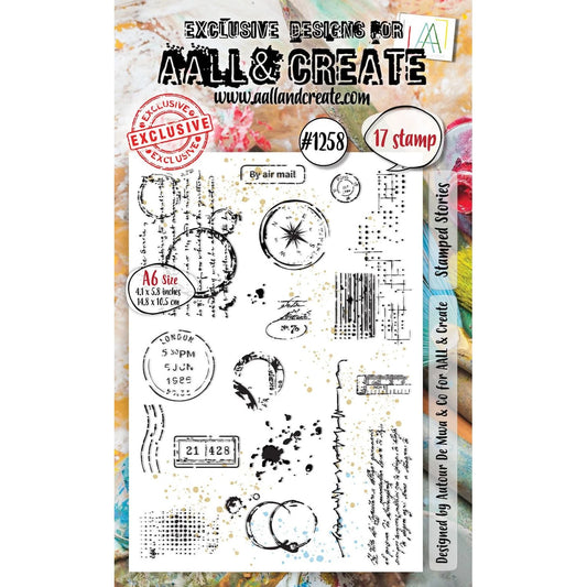 AALL & Create A6 Clear Stamp Set Stamped Stories 17 Stamps #1258