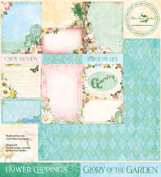 Blue Fern Studios Glory of the Garden Collection 12 x 12 Scrapbook Paper