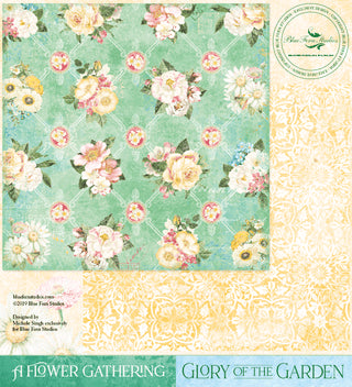 Blue Fern Studios Glory of the Garden Collection 12 x 12 Scrapbook Paper