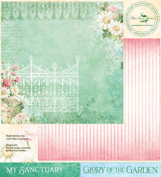 Blue Fern Studios Glory of the Garden Collection 12 x 12 Scrapbook Paper