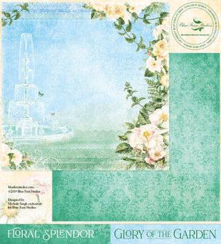 Blue Fern Studios Glory of the Garden Collection 12 x 12 Scrapbook Paper