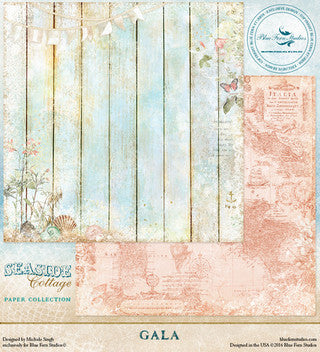 Blue Fern Studios Seaside Cottage Collection 8 x 8 Scrapbook Paper