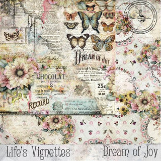 Blue Fern Studios Life's Vignettes 12 x 12 Scrapbook Paper